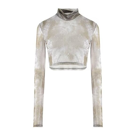 Off-White Tops - Off-White Long Sleeves Crop Top - 6